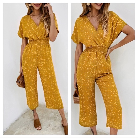 New! St. Remy Wide Leg Jumpsuit in Harvest Yellow - Picture 3 of 7